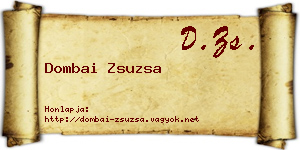 Dombai Zsuzsa névjegykártya